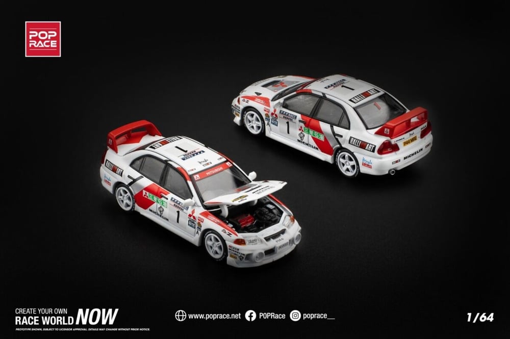 Pop Race 1/64 Mitsubishi Lancer Evolution IV 1997 Catalunya Rally Winner