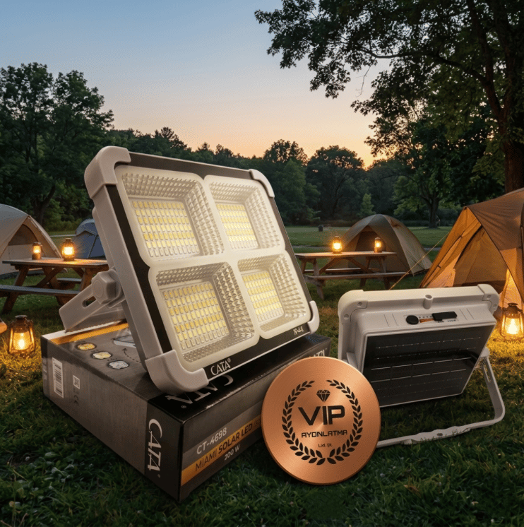 Cata CT-4698 200 W Taşınabilir Powerbank Özellikli Solar LED Projektör