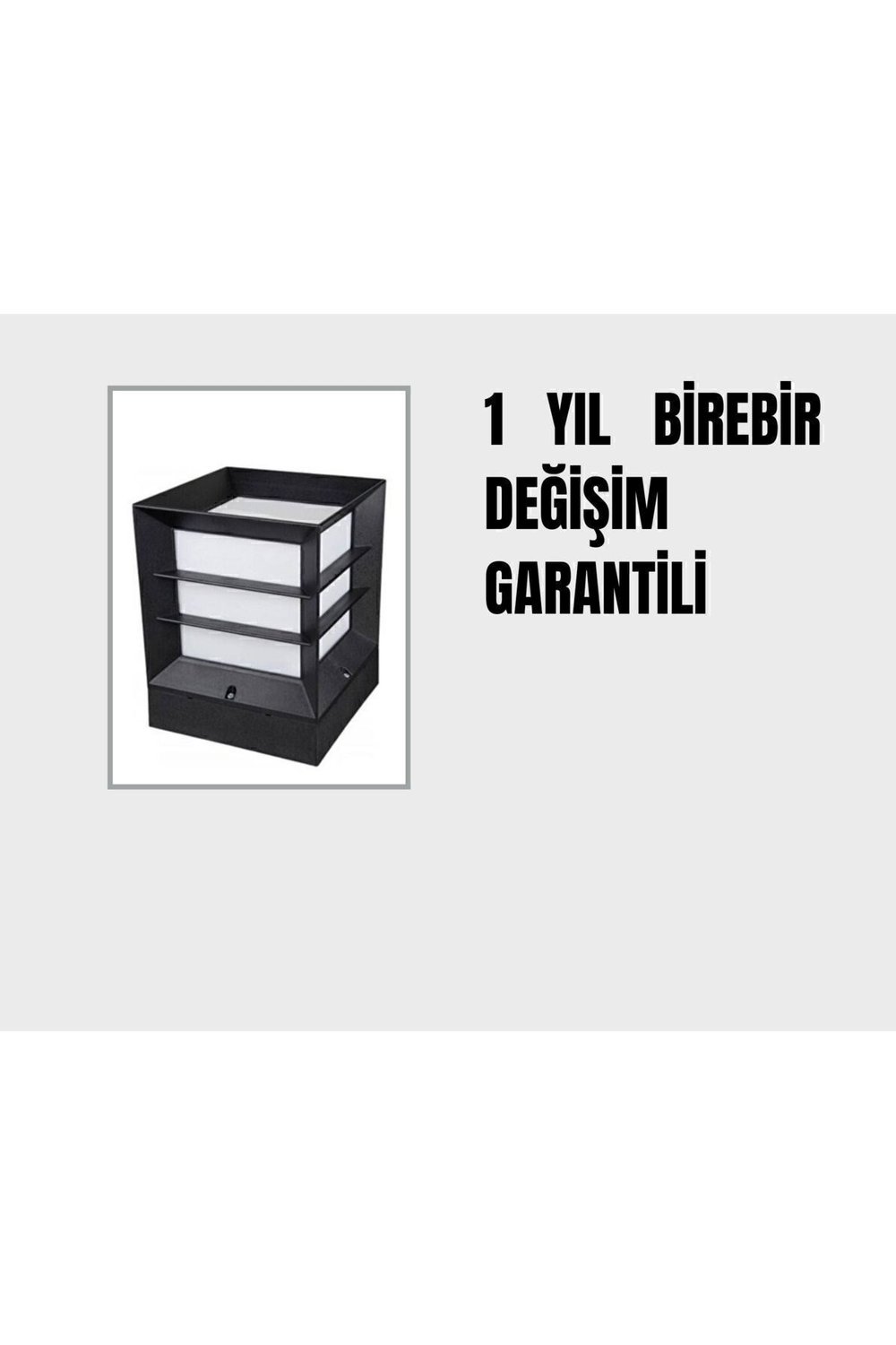 Ags Kare Izgaralı Küp Dekoratif Bahçe Aydınlatma Armatürü
