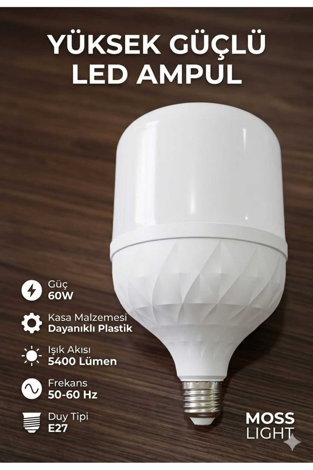 VİP AYDINLATMA / 60W TORCH AMPUL BEYAZ IŞIK