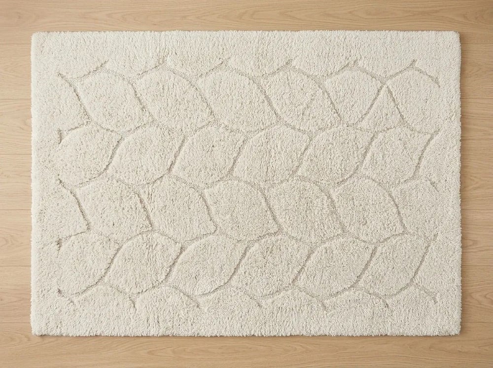 80x150 cm Geniş Ebat %100 Pamuk Banyo Paspası ve Halısı - Krem
