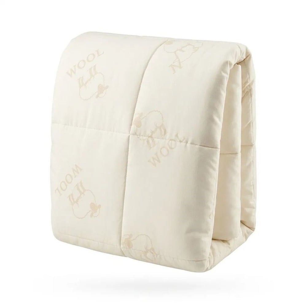 Angel Home %100 Doğal Yün Çift Kişilik Yorgan - 195x215 cm Pamuk Kumaşlı