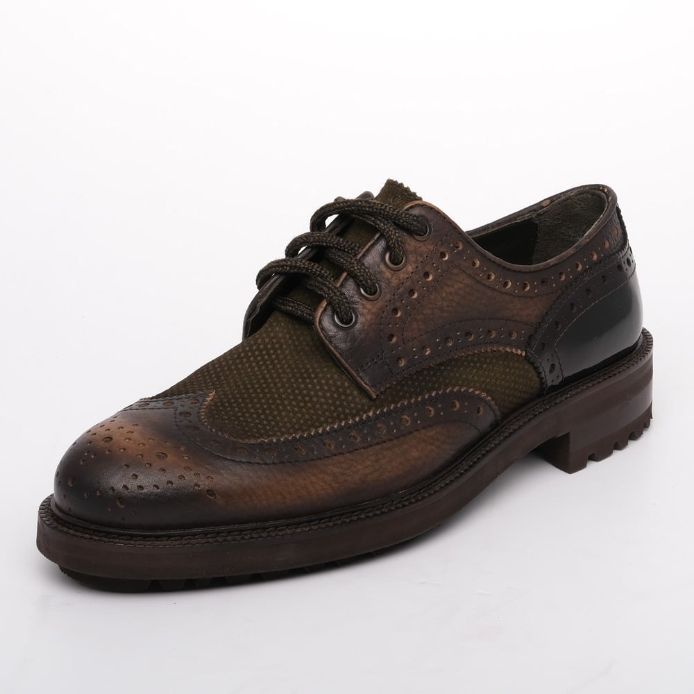 Giovane Gentile Brogue Detaylı Bağcıklı Klasik Ayakkabı Kahverengi