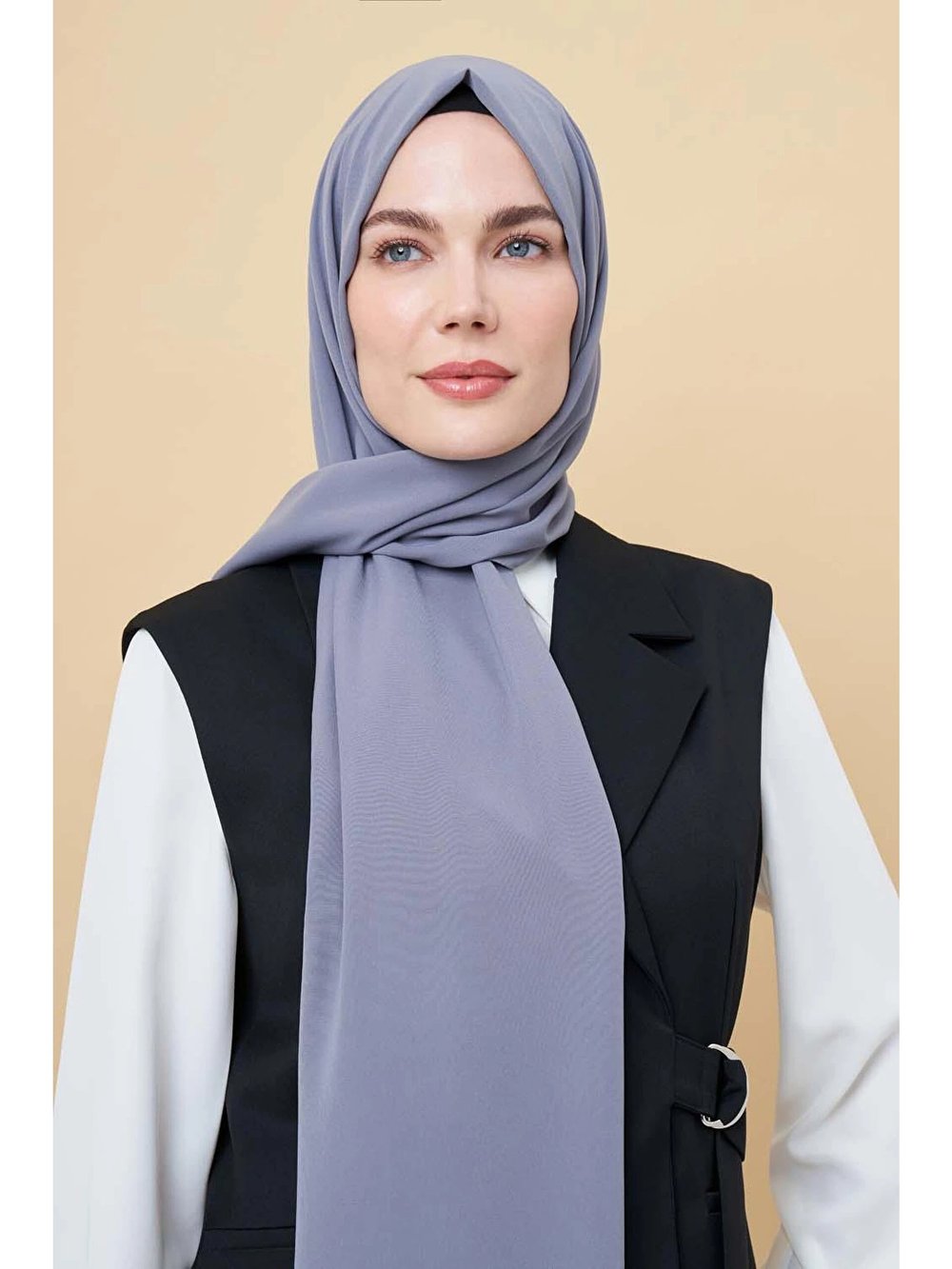 Mizalle Düz Kadın Şal Füme