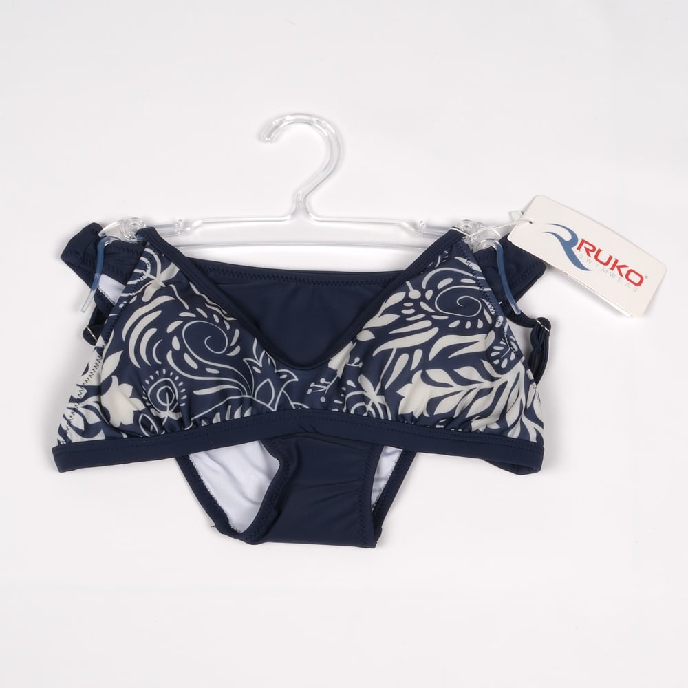 Ruko Botanik Desenli Bikini Takımı Lacivert
