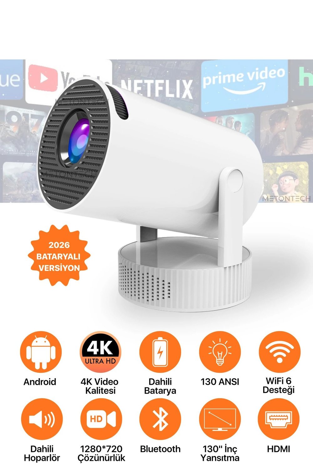 Harvox Bataryalı Upgrade Power+ Projeksiyon Cihazı