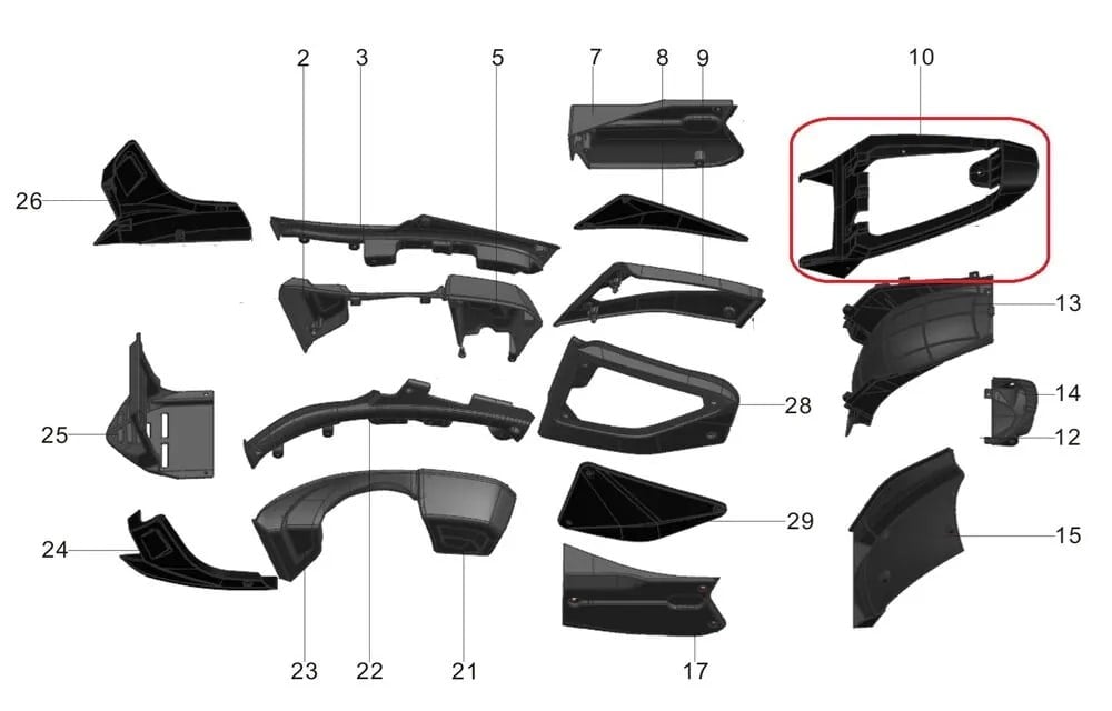 REGAL RAPTOR PİLDER 125 ALT KUYRUK GRANAJI SİYAH