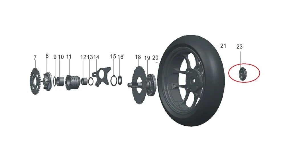 REGAL RAPTOR PİLDER 125 ARKA JANT KAPAĞI