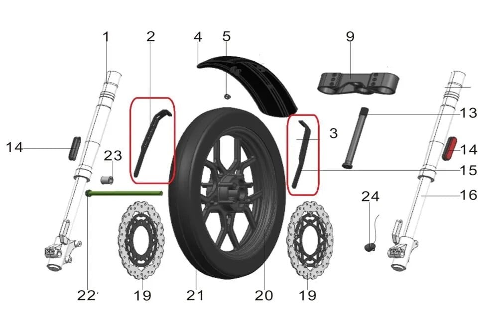 REGAL RAPTOR PİLDER 125 ÖN ÇAMURLUK BAPLANTI SACI TAKIM