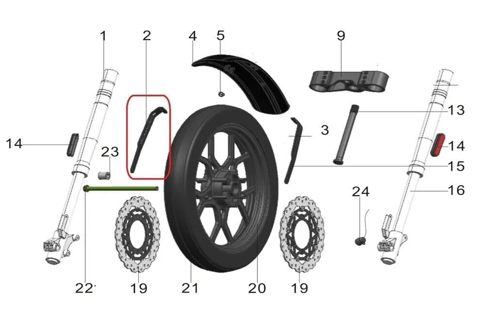 REGAL RAPTOR PİLDER 250 ÖN ÇAMURLUK BAĞLANTI SACI TAKIM