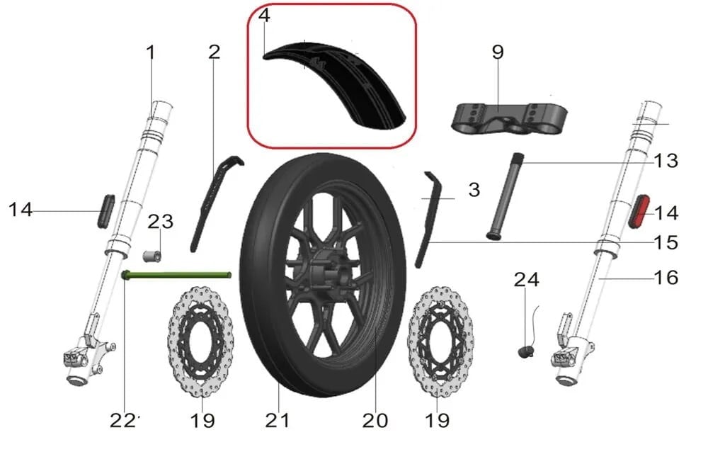 REGAL RAPTOR PİLDER 250 ÖN ÇAMURLUK SİYAH