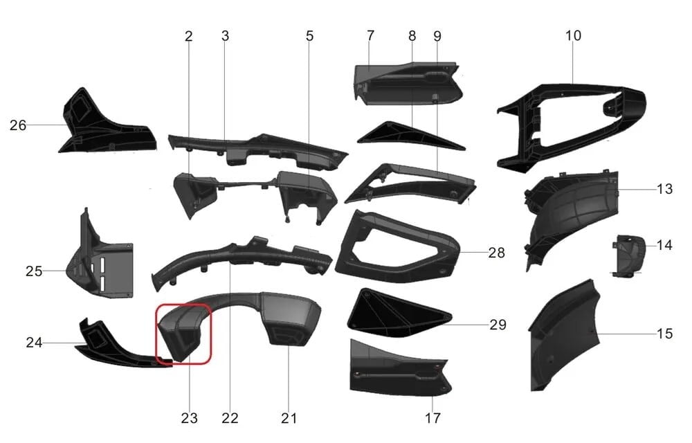REGAL RAPTOR PİLDER 250 ÖN YAN KAPAK GRANAJI SAĞ