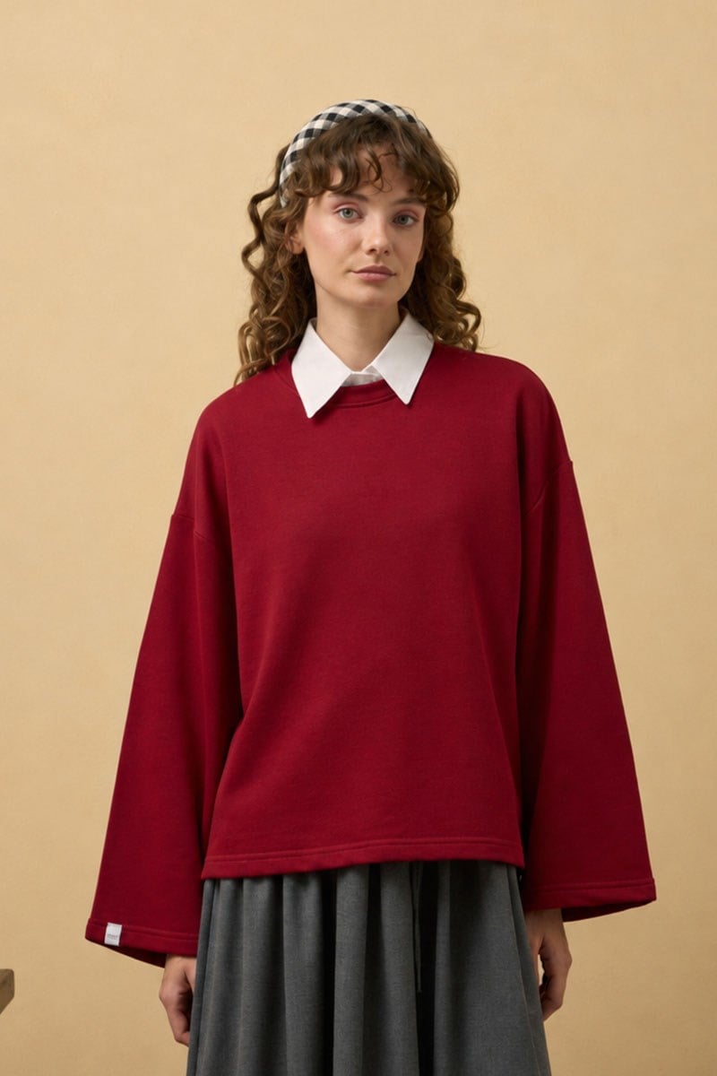 Bordo 3 İplik Basic Body