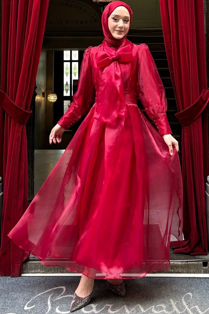 Bordo Fiyonk Abiye