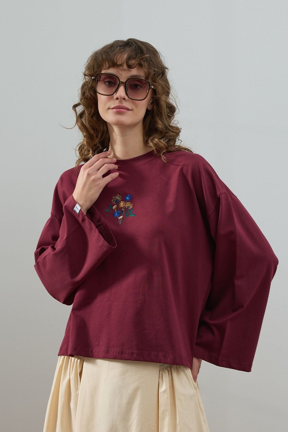 Mürdüm Nakışlı Body