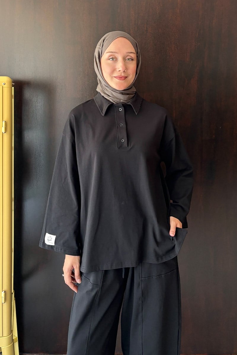Siyah Süprem Polo Yaka Body