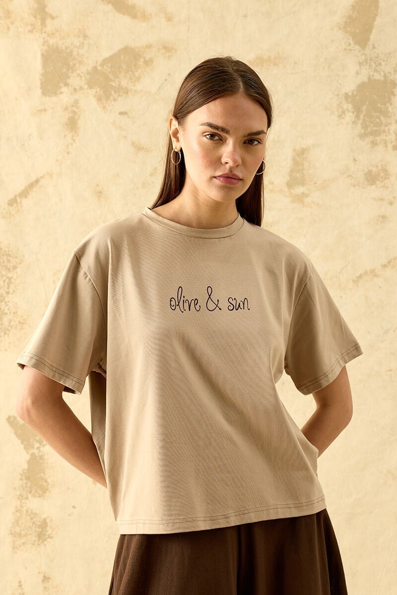 Taş Olive & Sun Kısa Kol Body