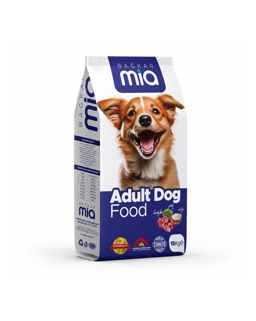 Bağkar Mia Kuzu Lamb Etli Bezelyeli Pirinçli Köpek Maması 15 Kg