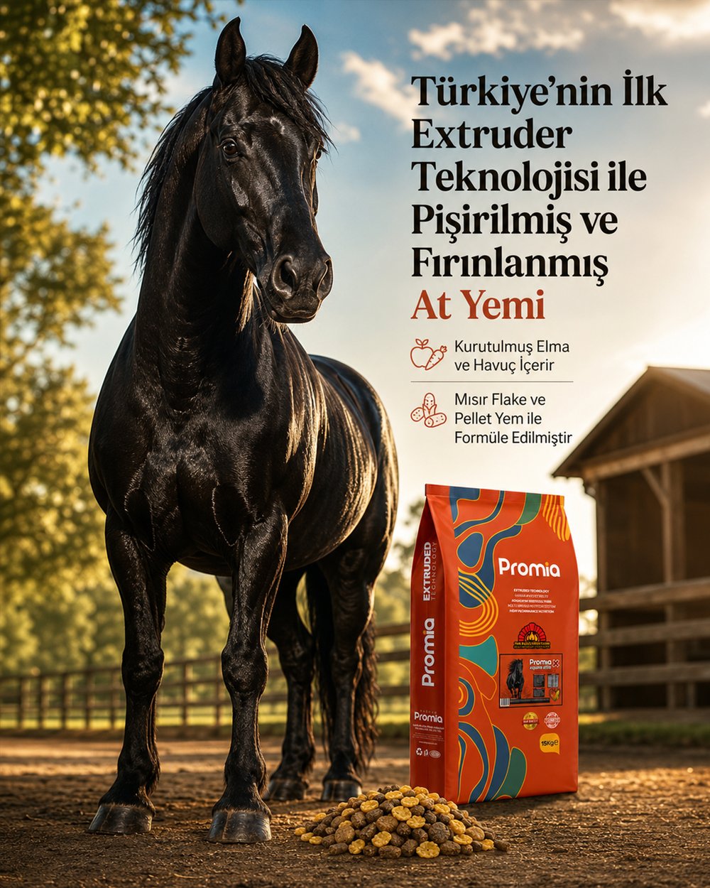 Promia Equine Elite X Yetişkin Atlar İçin Mix At Yemi 15 KG