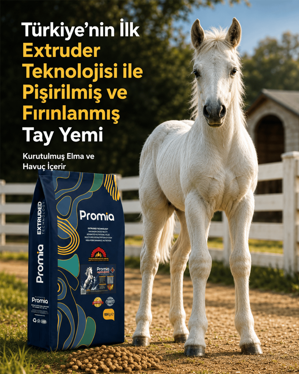 Promia Equine Junior+ Taylar İçin Extrude Yem 15 KG