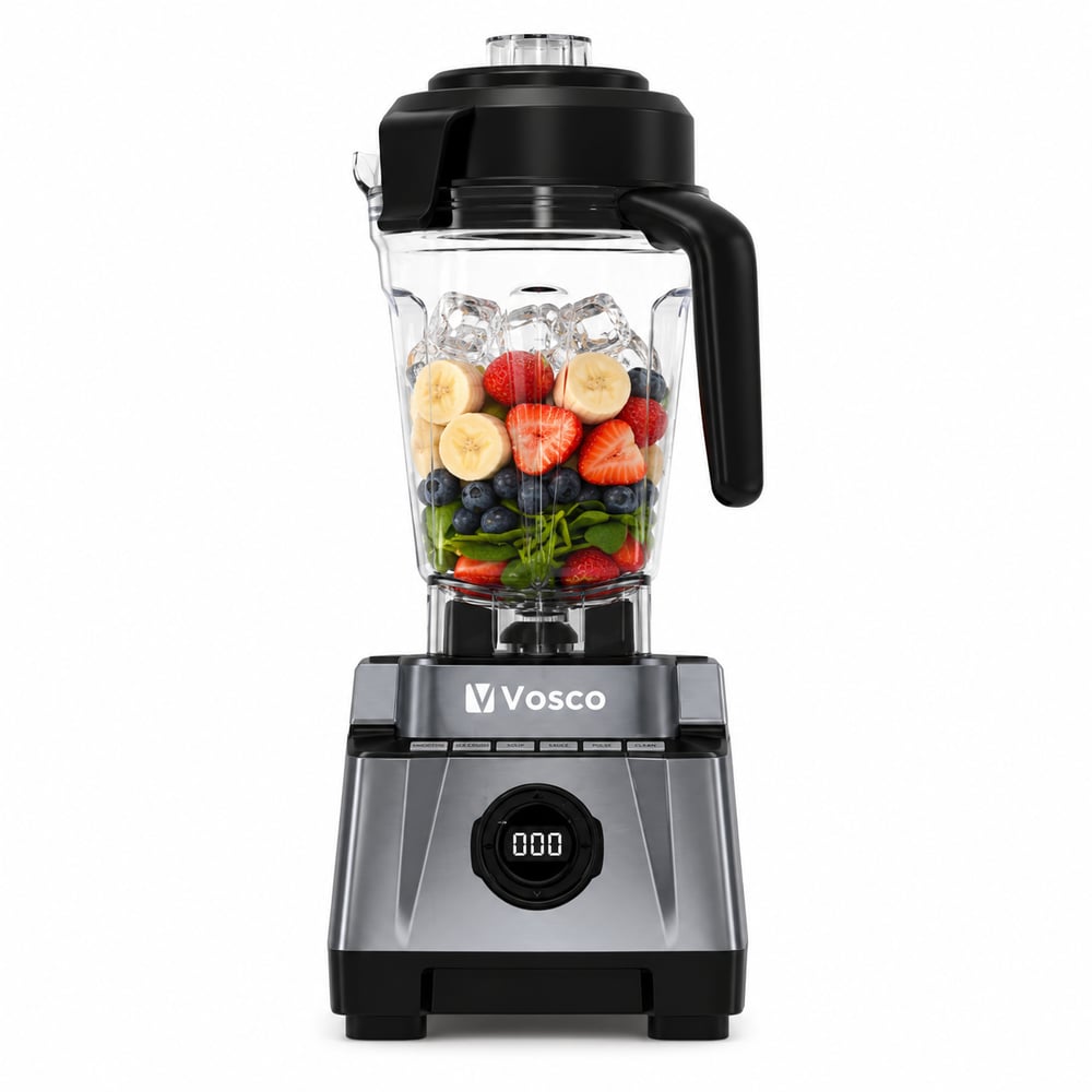 Vosco Dijital Bar Blender 1600W Buz Kırıcılı Profesyonel Blender - Gri VHS-602CG Pro 3 Lt