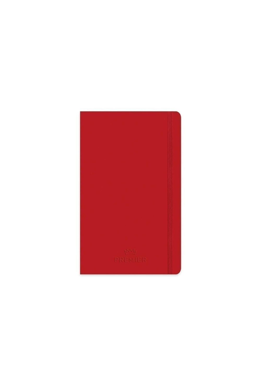 13x21 Çizgili Premier Defter - Kırmızı