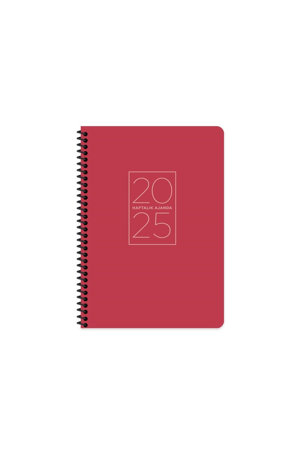 2025-17*24 Spiralli Günlük  Ajanda - Kırmızı