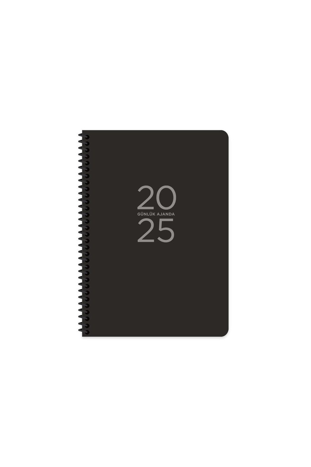 2025-17*24 Spiralli Günlük  Ajanda - Siyah