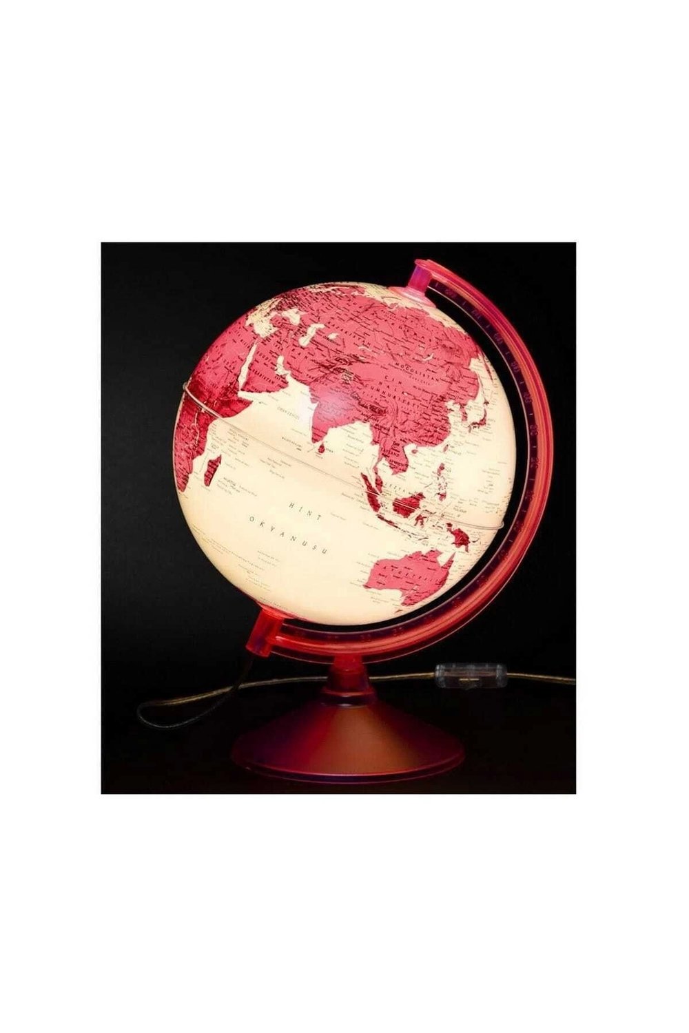 26 cm Çaplı Işıklı Pembe Yerküre (46251)