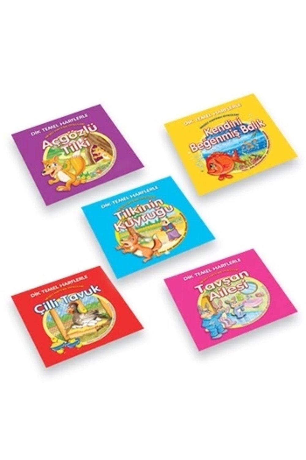 Dik ve Temel Harflerle Neşeli Hayvan Öyküleri (5 Kitap Takım) / Tandem Yayınları / 9789944414982