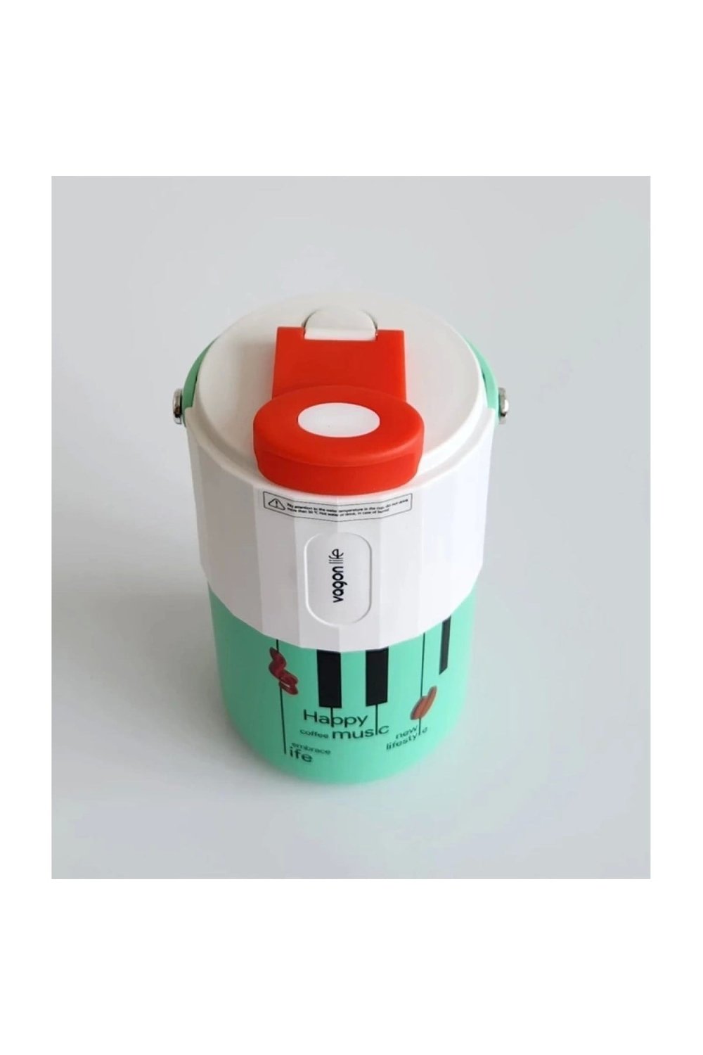 VAGONLİFE VGN2050 ÇELİK MATARA PİPETLİ 400 ML YEŞİL