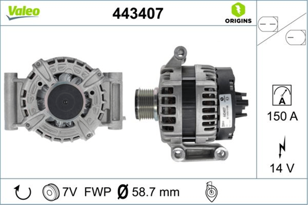 ALTERNATÖR FORD TRANSİT-RANGER 11> 2.2 TDCİ 150 AMP