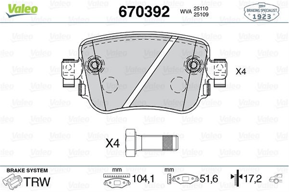ARKA BALATA VW CADDY IV 2.0TDI 15 > CUUF-DFSF 104.1x17.2x51.6