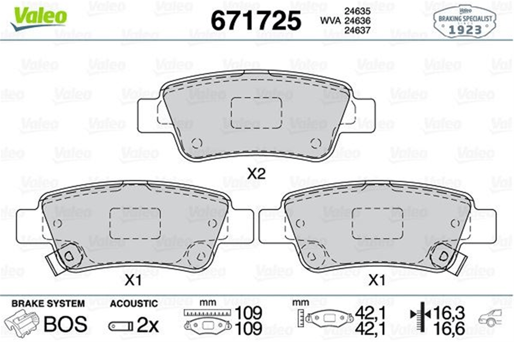 ARKA FREN BALATA HONDA CR-V 2.2L N22A CTDi dizel RE6 06-> / CR-V 2.0L R20 benzinli RE5 otomatik vite s 07-15 / CR-V 1.6L N16A2 RE6 İ-DTEC dizel 4x2 4x4 13->