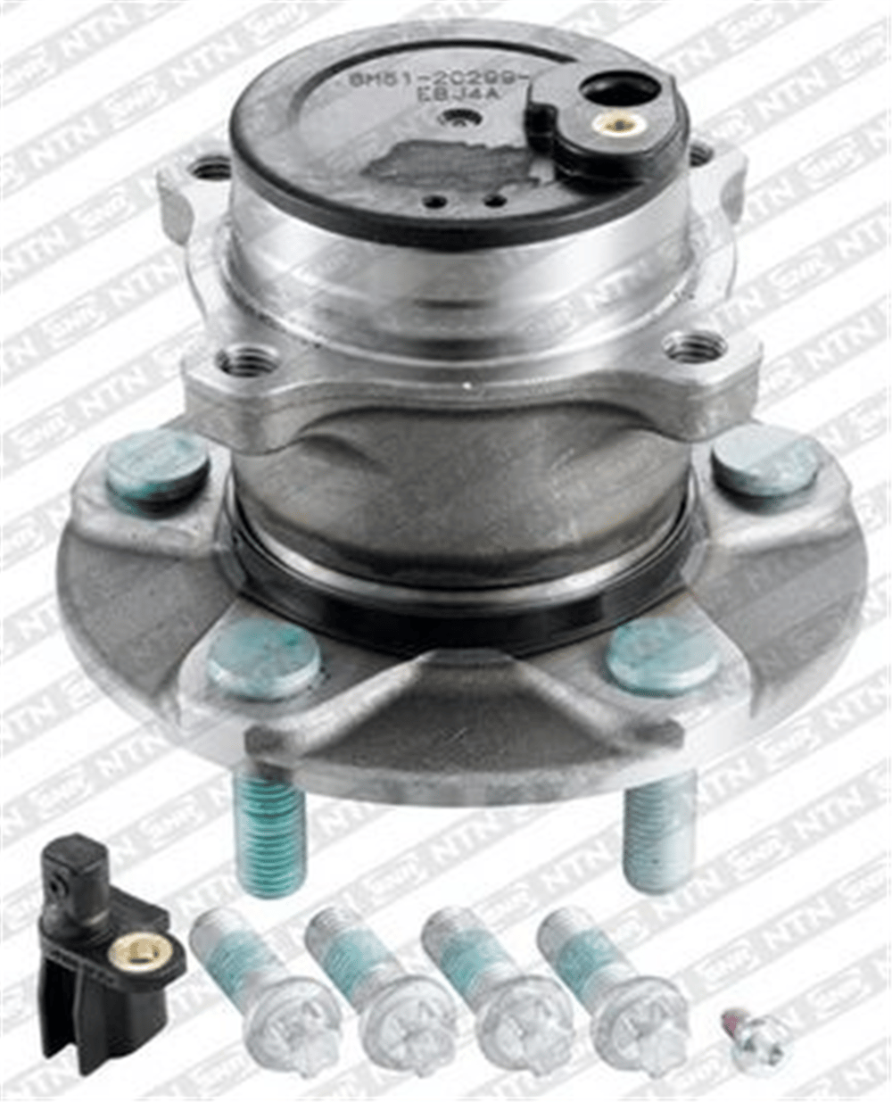 ARKA TEKER PORYASI RULMANLI FOCUS C-MAX 07>11 -FOCUS II 04>11 ABS Lİ 5 BİJON SENSOR DAHIL CIVATALI