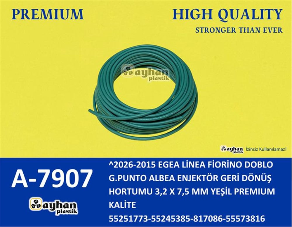ENJEKTÖR YAKIT GERI DÖNÜŞ HORTUMU OPEL ASTRA H-J CORSA D-E MERIVA A-COMBO-AGILA B 1.3 CDTI FIAT 500 1.3 MJT 95PS 1248CC-DOBLO 1.3 MJT 16 > ürün uzunluğu 25 metre