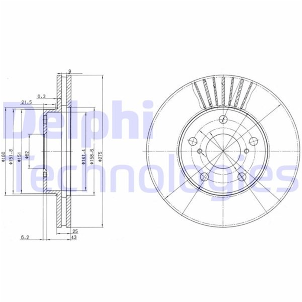ÖN FREN AYNASI RAV4 II 1.8VVT-2.0 16V 00 > 2.0VVTI-2.4VVTI-2.0D-4D 01 > 275x25x5DLxHAVALI