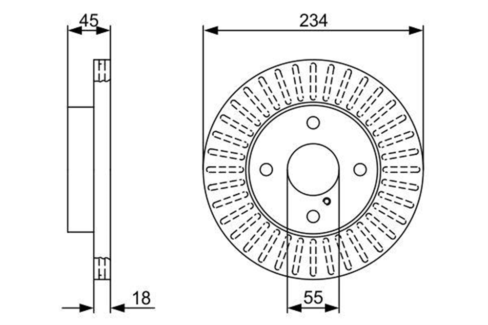 ÖN FREN DİSKİ HAVA KANALLI MAZDA 323 1.6L B6 BG kasa 89-95 235 çap x 4 bijon - Adet disk fiyat ıdır