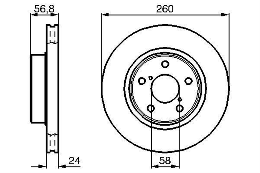 ÖN FREN DİSKİ HAVA KANALLI SUBARU IMPREZA 1.5L EL15 GD GH 07-12 / 1.6L EJ16 GC GD 98-09 260 çap x 5 bijon - Adet disk fiyatıdır
