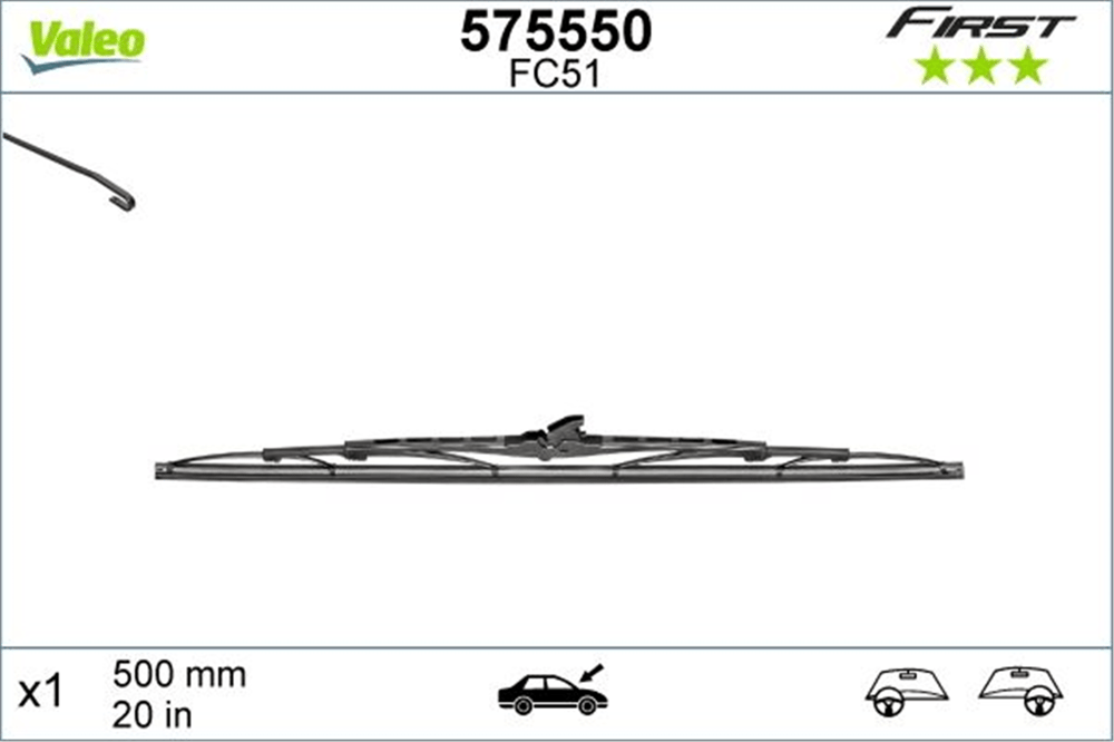 SİLECEK SÜPÜRGESİ RENAULT-DACIA 500 mm