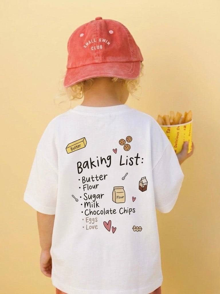Baking list baskılı tişört