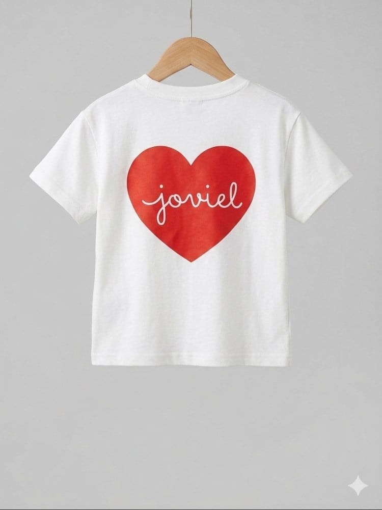 Joviel love baskılı tişört