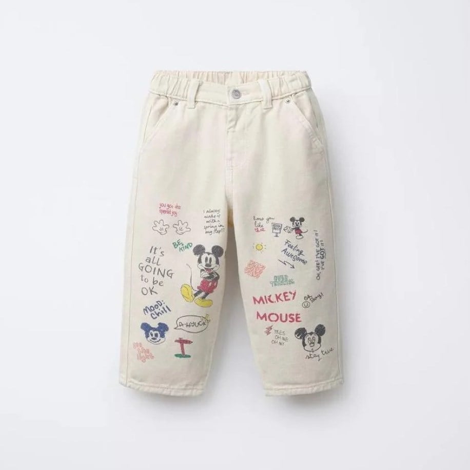 ZR mickey baskılı baggy pantolon
