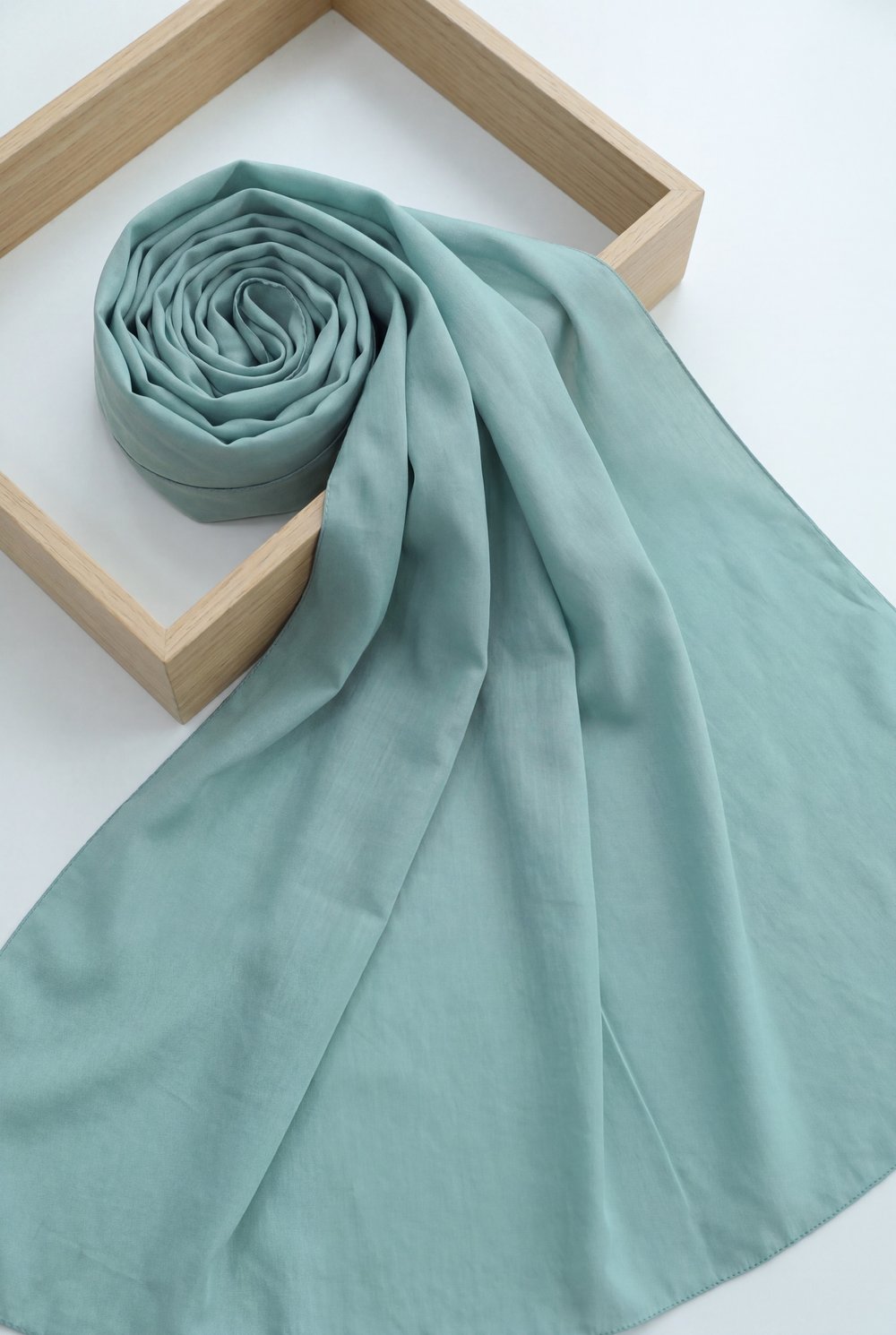 Düz Coton Şal -Mint
