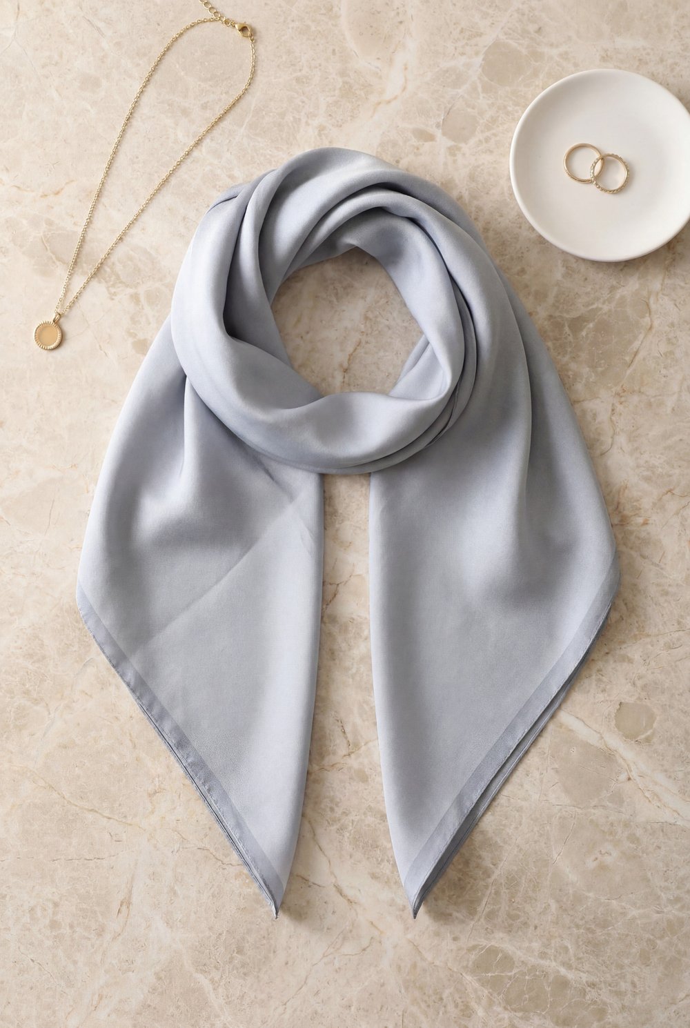 Düz Rayon Eşarp -Buz Mavi