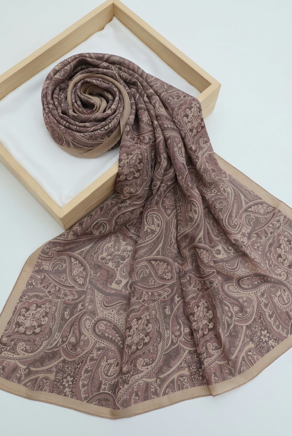 Geleneksel Floral Desenli Coton Şal -Vişne