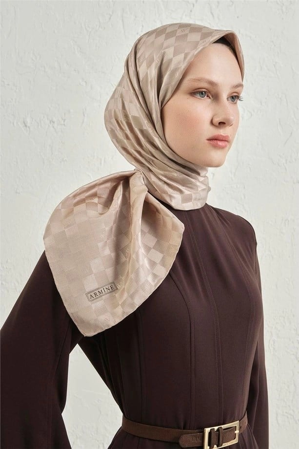 ARMİNE JAKARLI İPEK PAMUK EŞARP 2410073