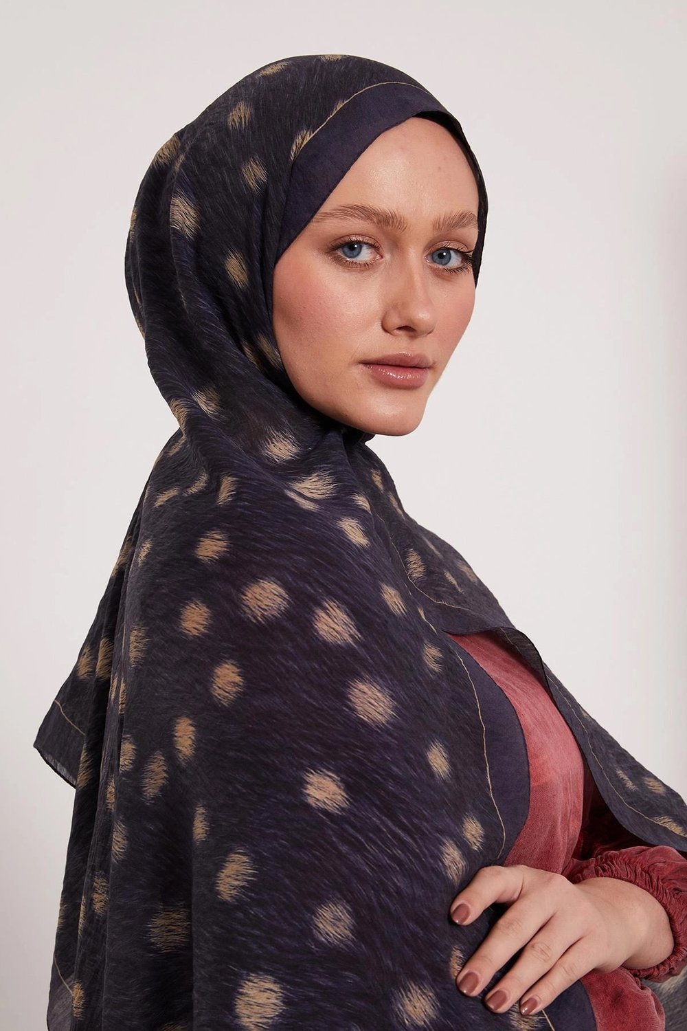 LUVENSARA SUMMER ŞAL - YAĞMUR LACİVERTİ