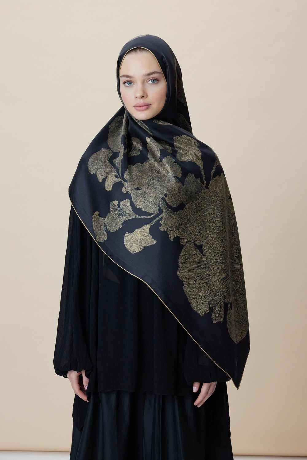 MAİSA FARAH MULBERRY İPEK ŞAL SİYAH GOLD