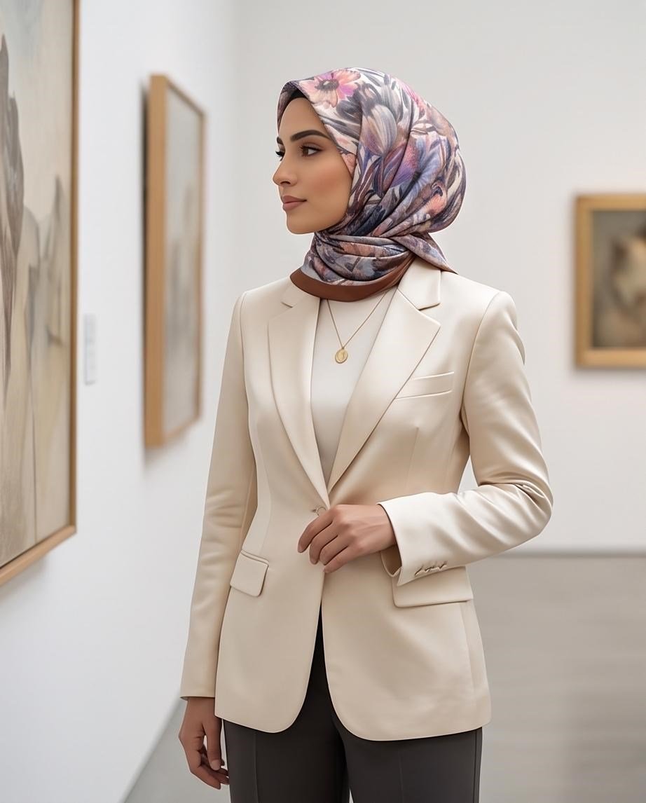 SHAWL SECRET LOİ SİLK ÇİÇEK DESENLİ EŞARP